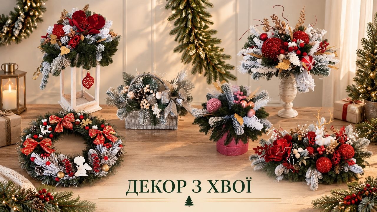 Декор з хвої